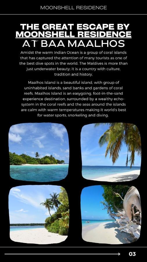 Moonshell Residence Maalhos (Baa Atoll) Exterior foto