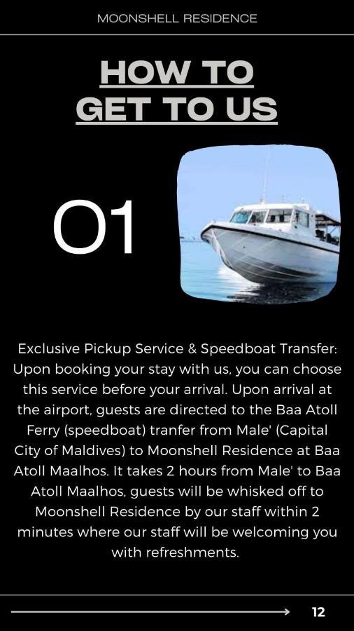 Moonshell Residence Maalhos (Baa Atoll) Exterior foto